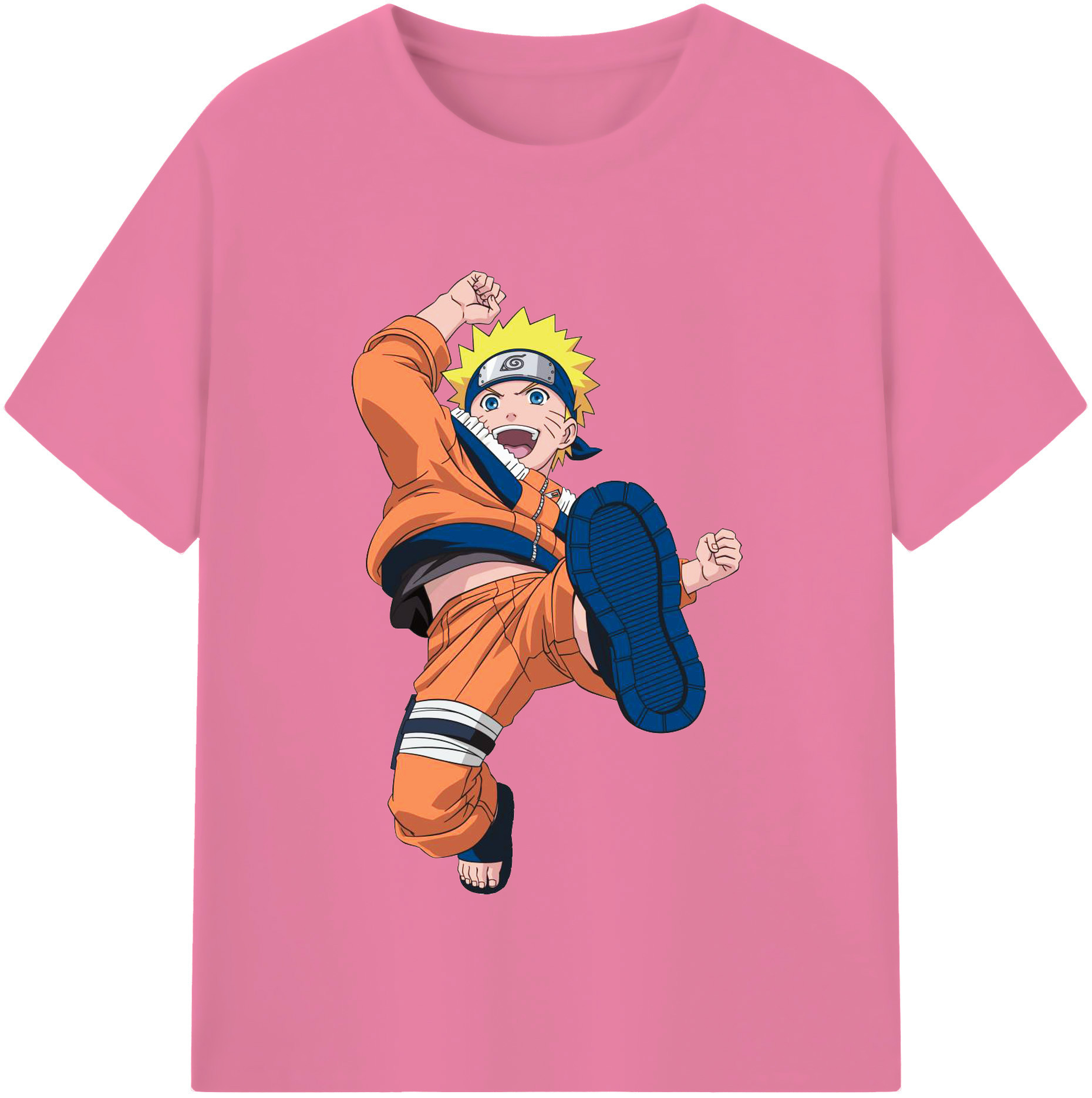 （画像用） NARUTO -ナルト- うずまき ナルト Uzumaki Naruto 綿100％半袖Tシャツ（フロントプリント）